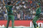 Mohammad Amir celebrates the wicket of Rohit Sharma.jpg