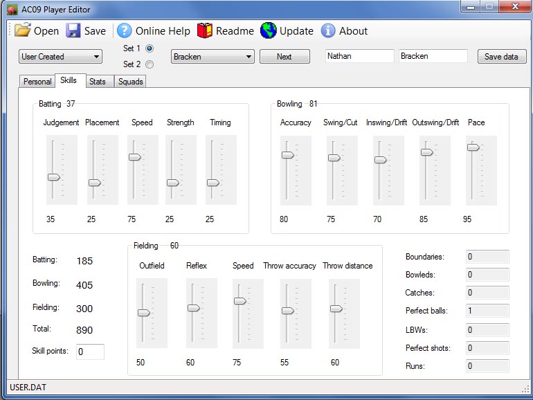 Ac09 Player Editor V10 In First Post Ashes Cricket 2009